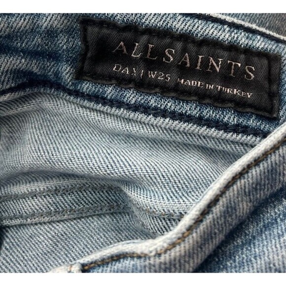 ALLSAINTS Dax High-Rise Stretch Skinny Jeans Size 25 - Picture 11 of 12